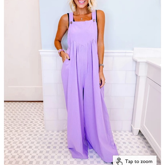 BiBi Lavender Jumpsuit - Picture 1 of 6